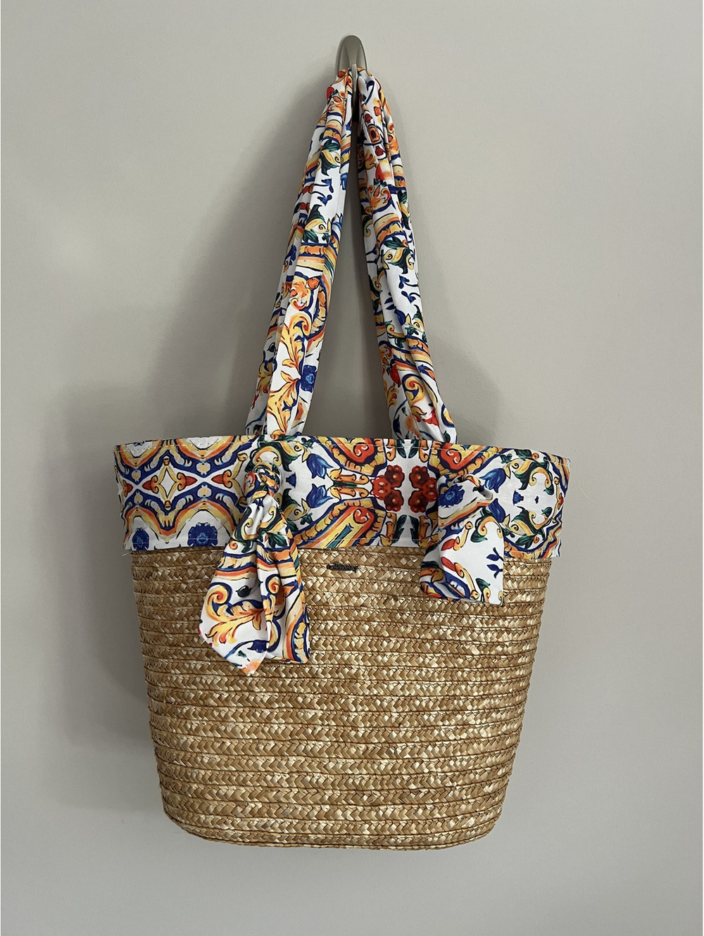 Divina talian Design Woven Scarf Beach Tote Bag